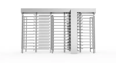 דלת אבטחה שלוש נתיבים קרוסלת גובה מלא